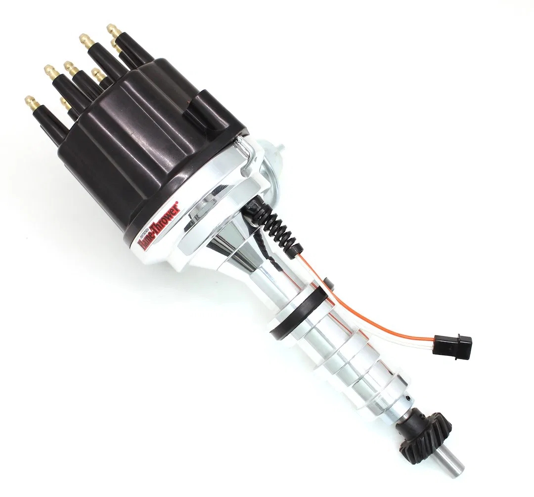 D333710 – PERTRONIX Distributor, Magnetic Trigger Mechanical Advance With Iron Drive Gear Black Cap with Male/HEI Pos...